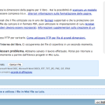 Schermata dell'upload